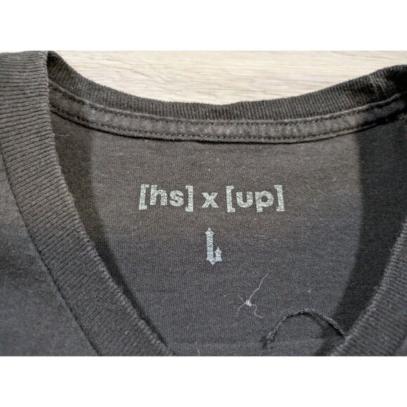 Xavier Wulf Hollow Squad T Shirt Men's Large Black Graphic Wolf Under Pressure - Picture 2 of 6